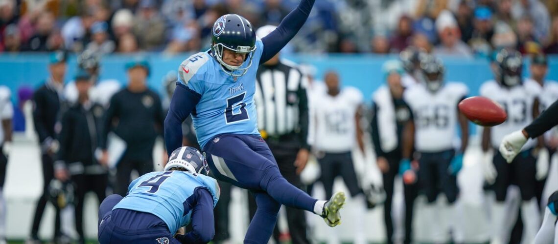 Brayden Narveson may kick for Titans vs Colts